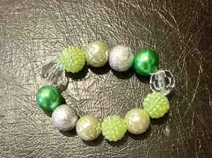 Sparkly Glitter and Green Bracelet