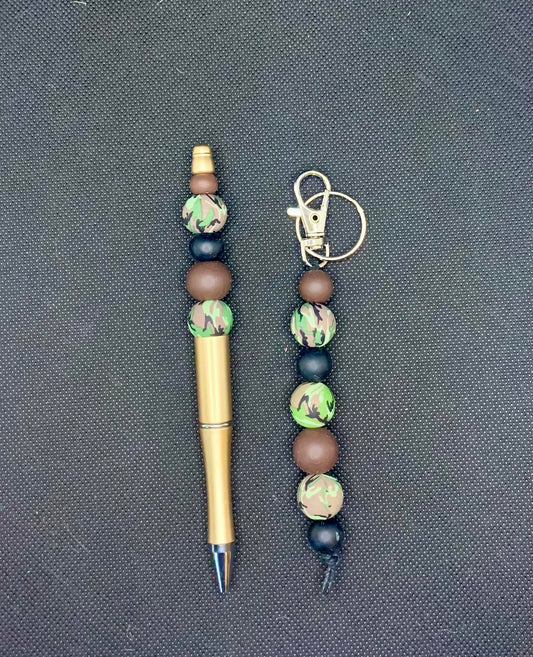 Camo Keychain/Twist Pen Gift Set