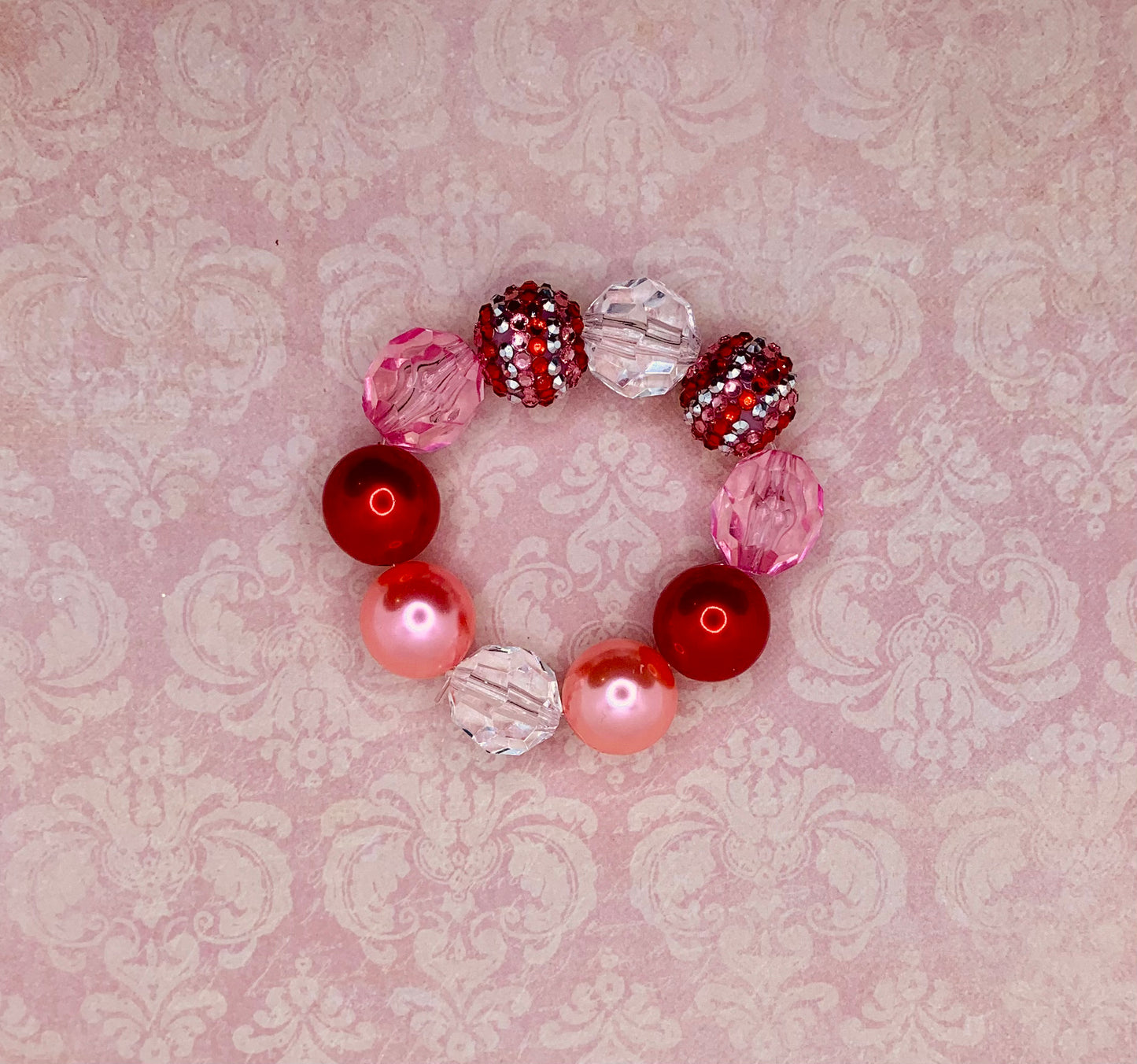 Pink & Red Sparkle Bracelet