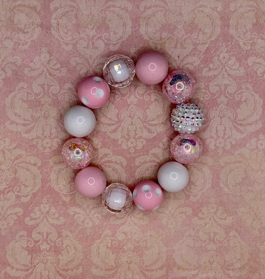Light Pink & White Sparkle Bracelet