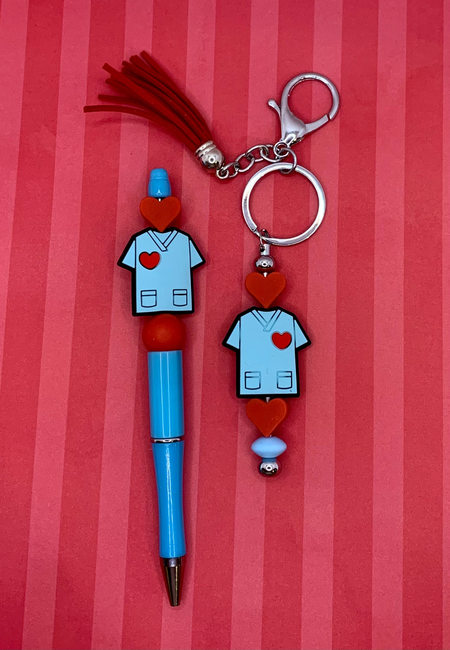 Blue Scrubs Twist Pen/Keychain Gift Set