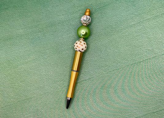 Green and Gold Twist Pen
