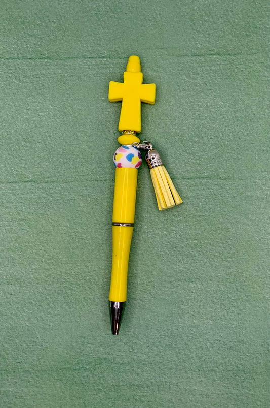 Yellow Cross Twist Pen