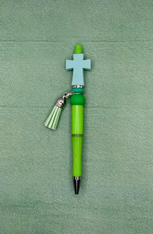 Green Cross Twist Pen