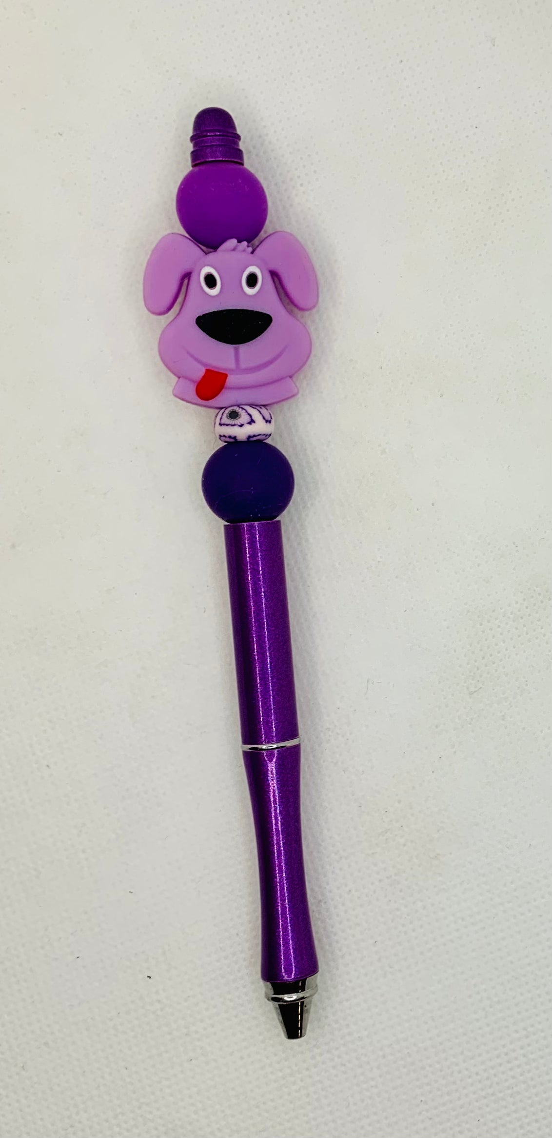 Purple Dog Silicone Bead Pen